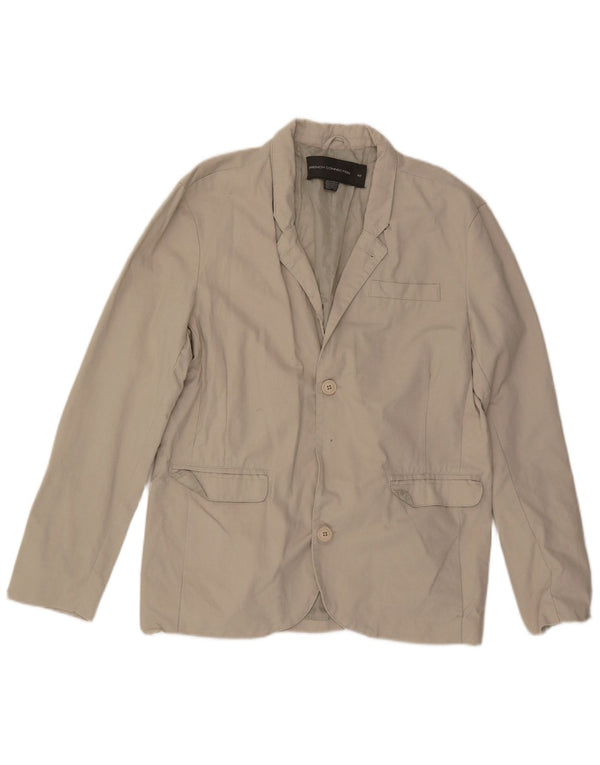 French Connection Mens 2 Button Blazer Jacket UK 42 XL Beige Cotton