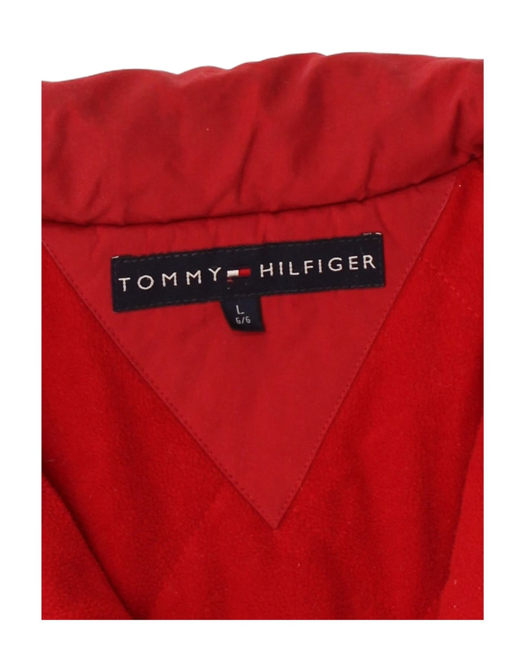 TOMMY HILFIGER Mens Windbreaker Jacket UK 40 Large Red Polyester