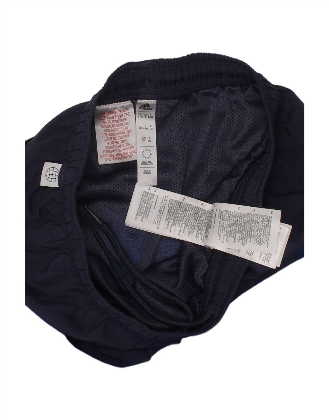 ADIDAS Boys Swimming Shorts 9-10 Years  Blue Colourblock Polyester