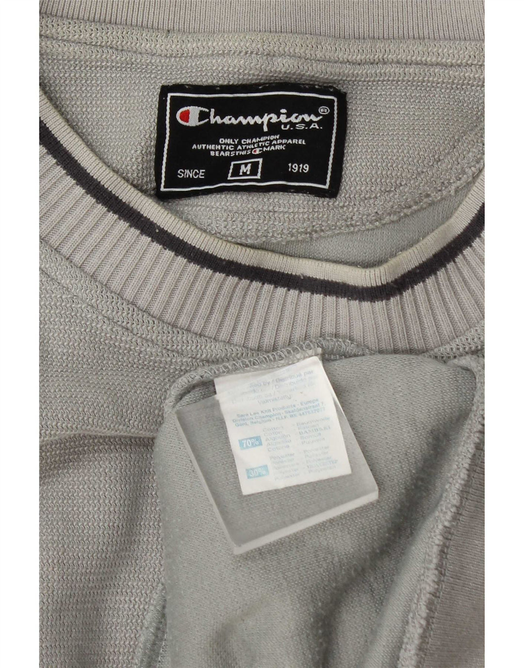 Champion Mens Sweatshirt Jumper Medium Grey Cotton