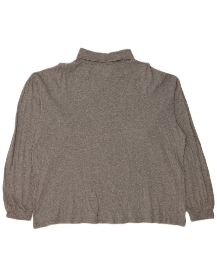 EDDIE BAUER Mens Top Long Sleeve 2XL Grey Cotton