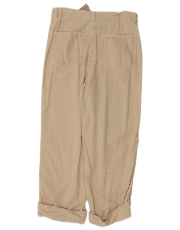 Pantaloni cropped da donna Massimo Dutti EU 38 Small W28 L24 Lyocell beige