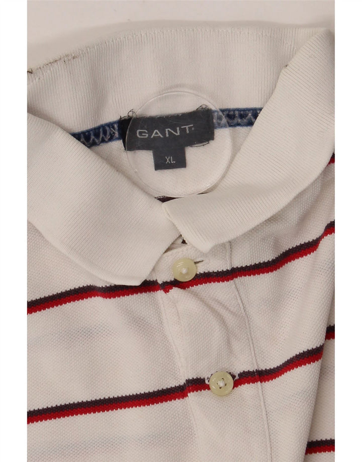 GANT Mens Polo Shirt XL White Striped