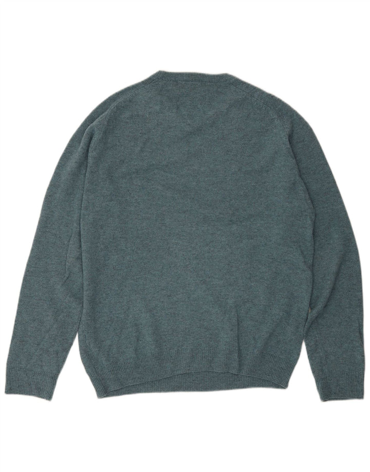Marks & Spencer Mens Crew Neck Jumper Sweater Medium Blue Flecked