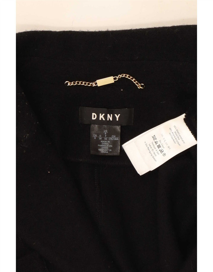 Женское пальто Dkny US 8, среднее, черное, шерстяное