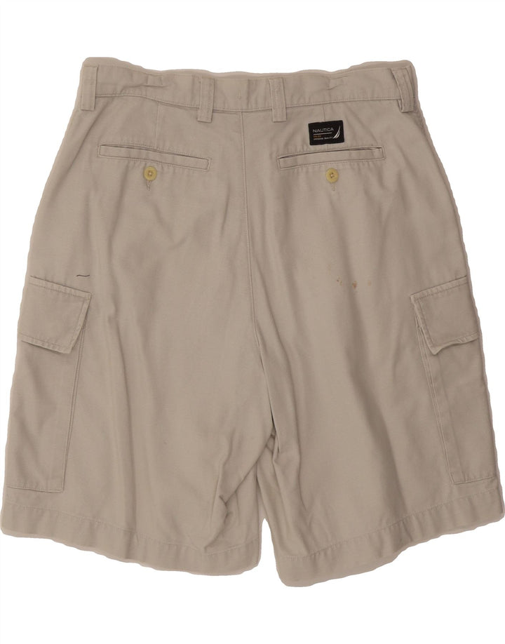 NAUTICA Mens Loose Fit Cargo Shorts W32 Medium Grey Cotton Vintage Nautica and Second-Hand Nautica from Messina Hembry 