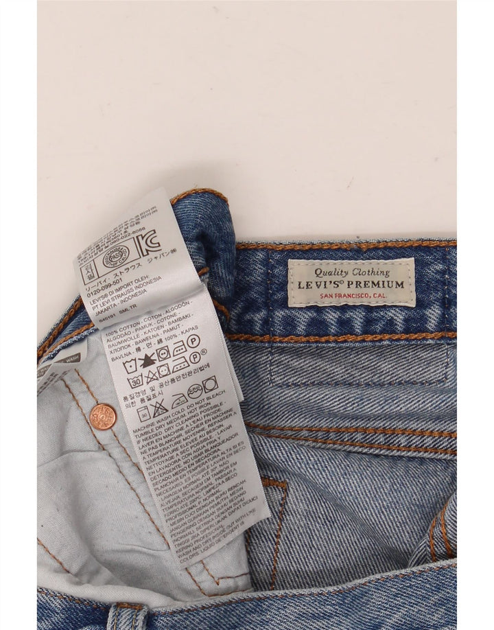 Levi's Womens 501 Distressed Denim Shorts W29 Medium Blue Bomuld