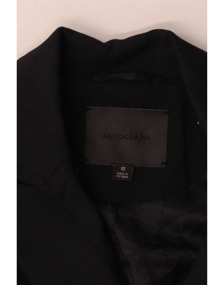 Marks & Spencer Dame Autograph Blazer Jacket UK 10 Small Navy Blue