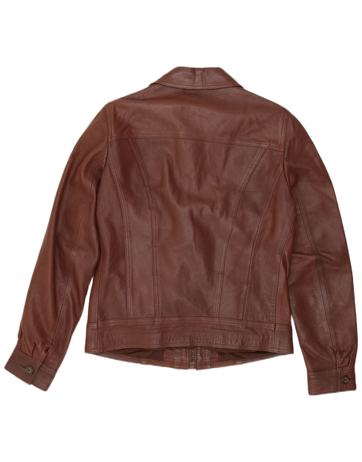 Vintage Mens Leather Jacket UK 36 Small Brown Leather
