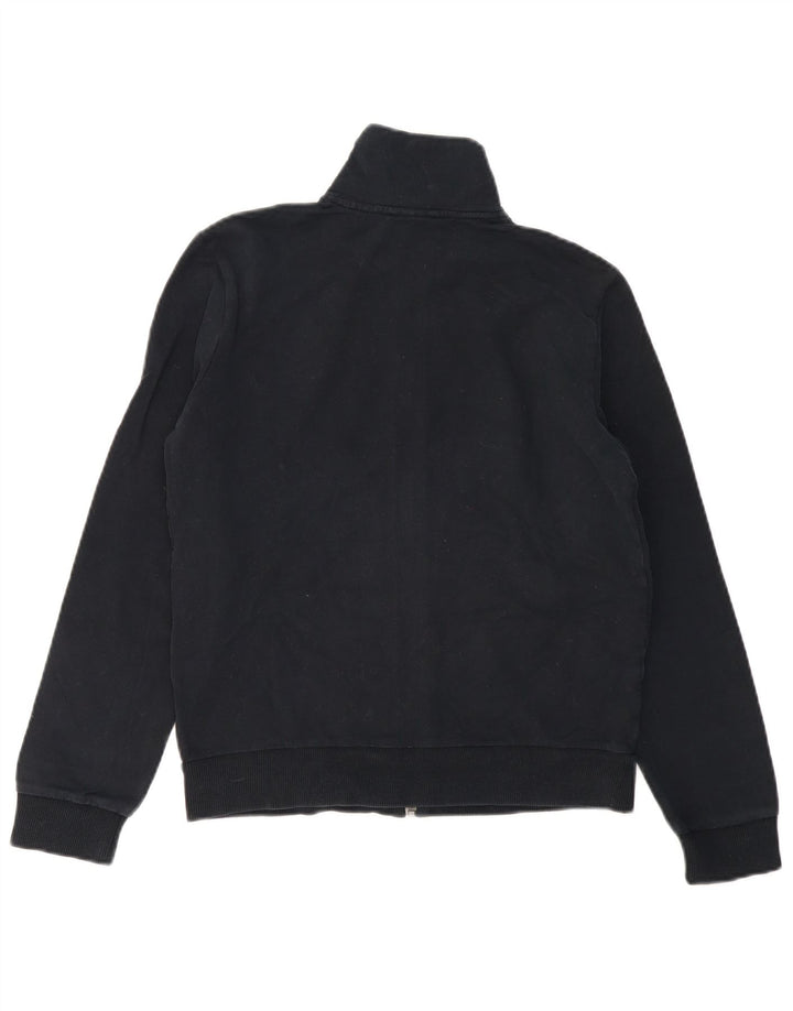 Puma Womens Tracksuit Top Jacket UK 14 Large Black Cotton
