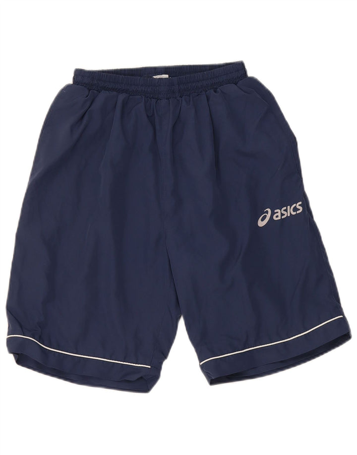 Pantaloncini sportivi da uomo Asics piccoli in poliestere blu navy