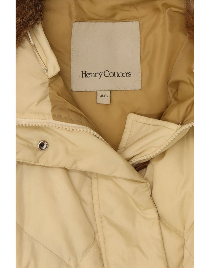 Henry Cottons Womens Padded Coat IT 46 Large Beige