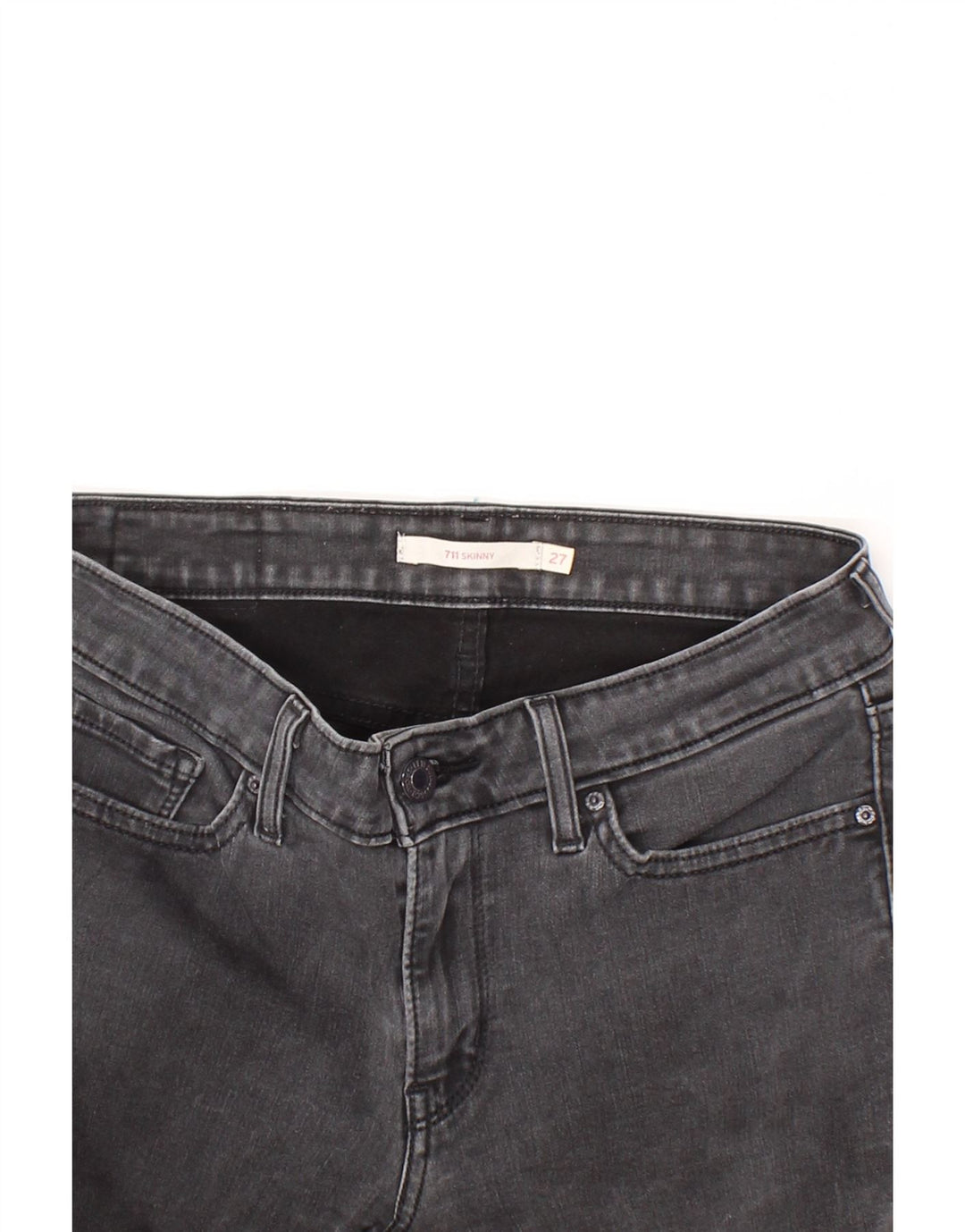 LEVI'S Womens 711 Skinny Jeans W27 L29 Grey Vintage Levi's and Second-Hand Levi's from Messina Hembry 