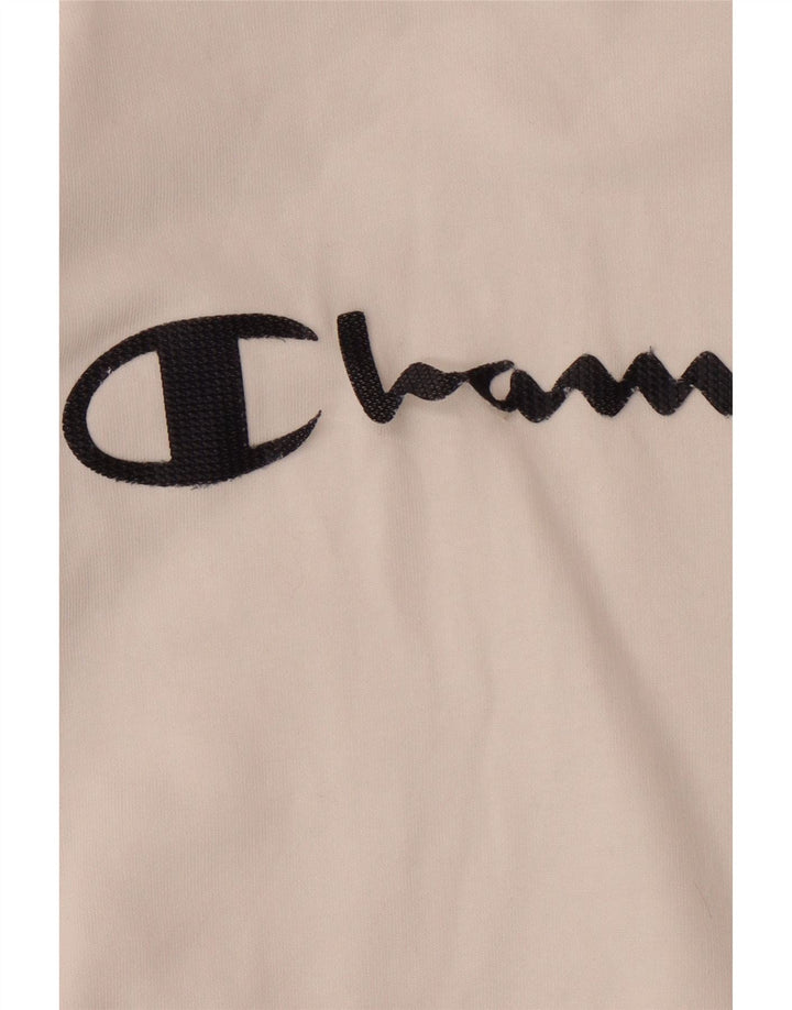 CHAMPION Mens Graphic Sweatshirt Jumper Medium White Cotton Vintage Champion and Second-Hand Champion from Messina Hembry 