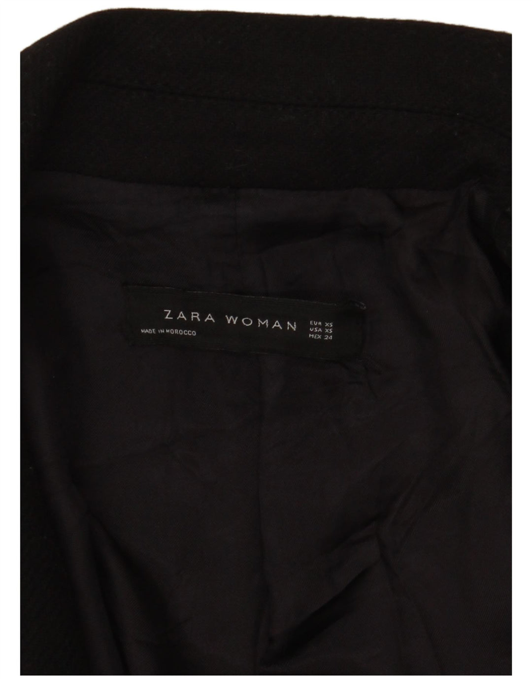 Cappotto Zara Donna UK 6 XS Nero