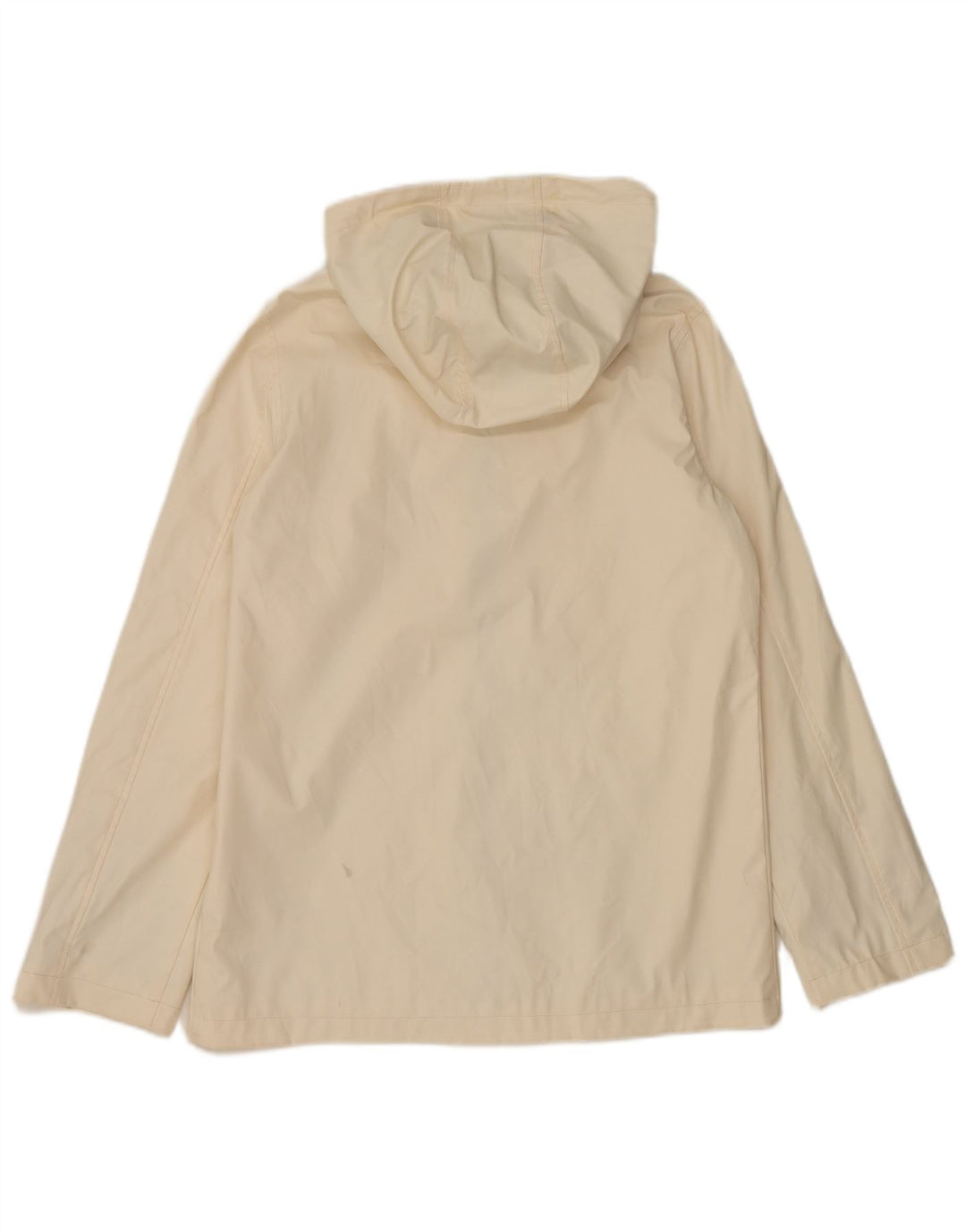 Topshop Womens Oversized Hooded Rain Jacket UK 10 Small Off White