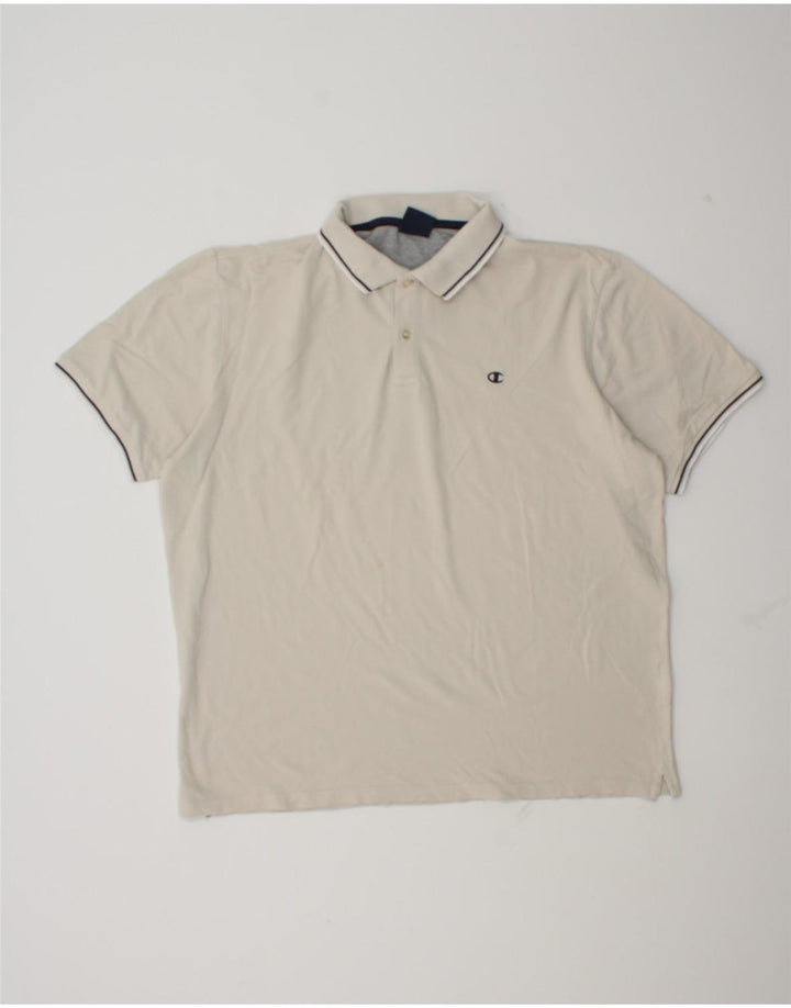 Champion Mens Polo Shirt 3XL Off White