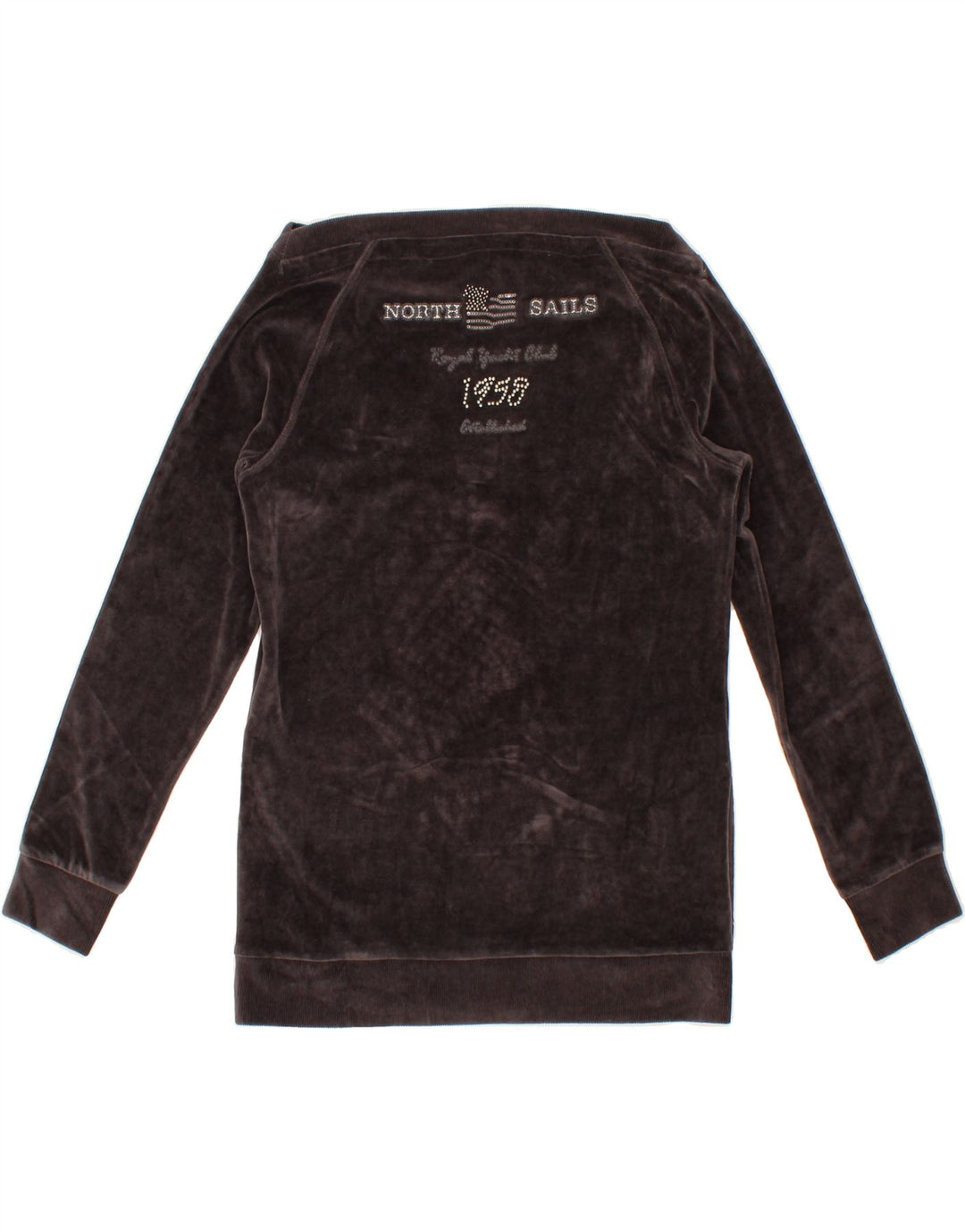 NORTH SAILS Womens Sweatshirt Jumper UK 14 Large Grey Cotton Vintage North Sails and Second-Hand North Sails from Messina Hembry 