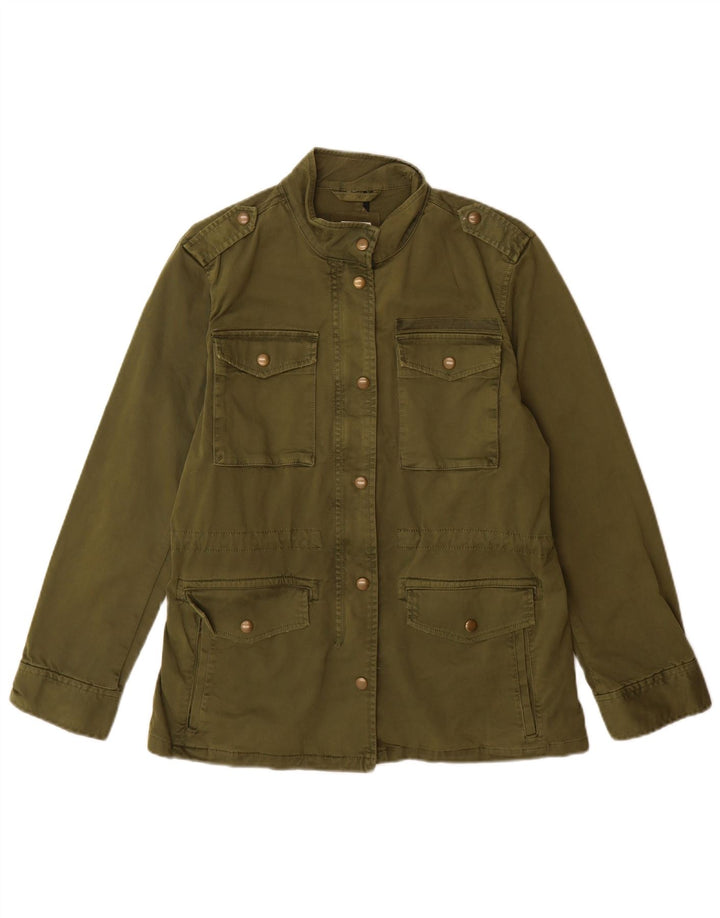Gap Womens Oversized Military Jacket UK 10 Small Green Cotton