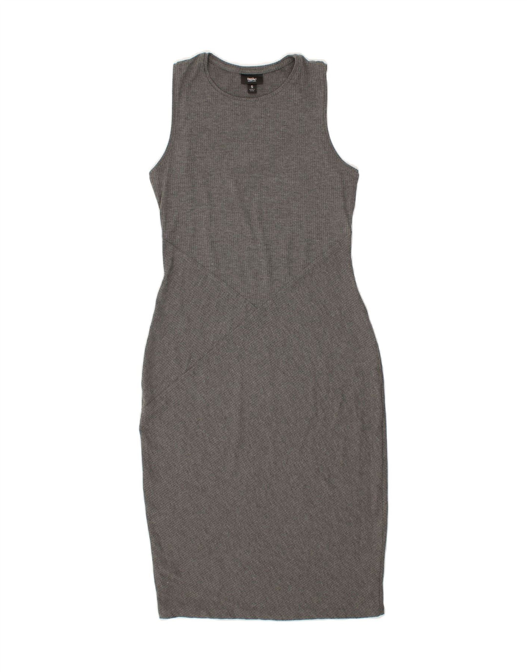 MOSSIMO Womens Sleeveless Bodycon Dress UK 10 Small Grey Polyester Vintage Mossimo and Second-Hand Mossimo from Messina Hembry 