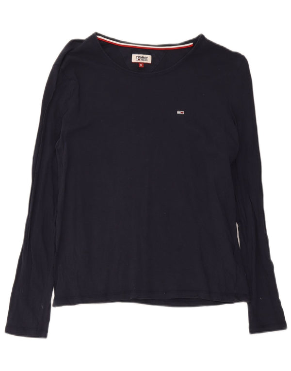Tommy Hilfiger Dame Top Langærmet UK 14 Medium Navy Blue Bomuld