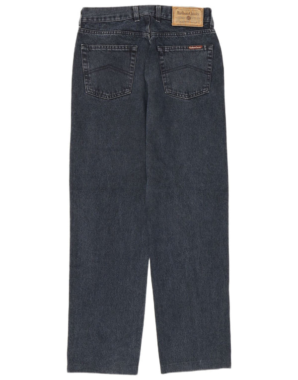 Marlboro Classics Mens Straight Jeans W31 L30 Navy Blue Cotton