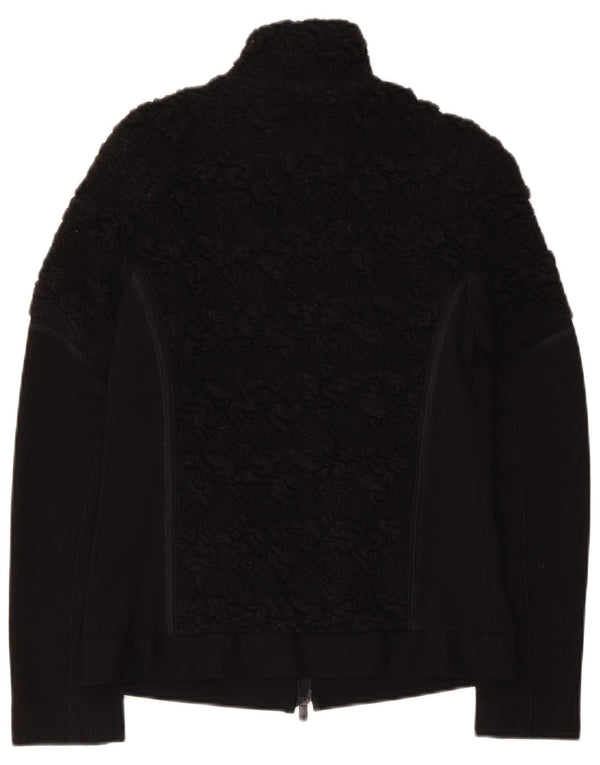 Beate Heymann Womens Cardigan Sweater UK 10 Small Black Wool