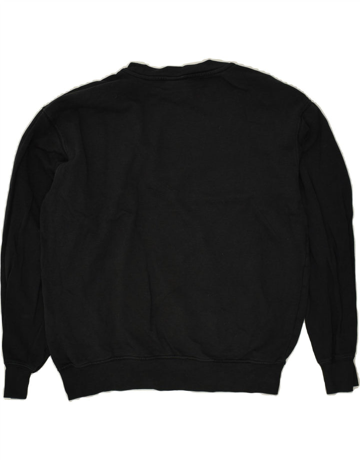 CHAMPION Womens Oversized Graphic Sweatshirt Jumper UK 16 Large Black Vintage Champion and Second-Hand Champion from Messina Hembry 