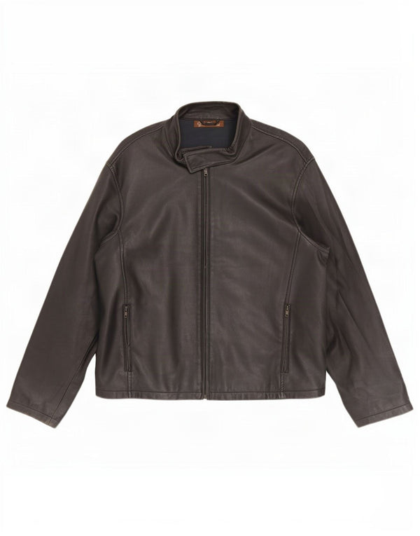 Vintage Mens Leather Jacket UK 44 2XL Black