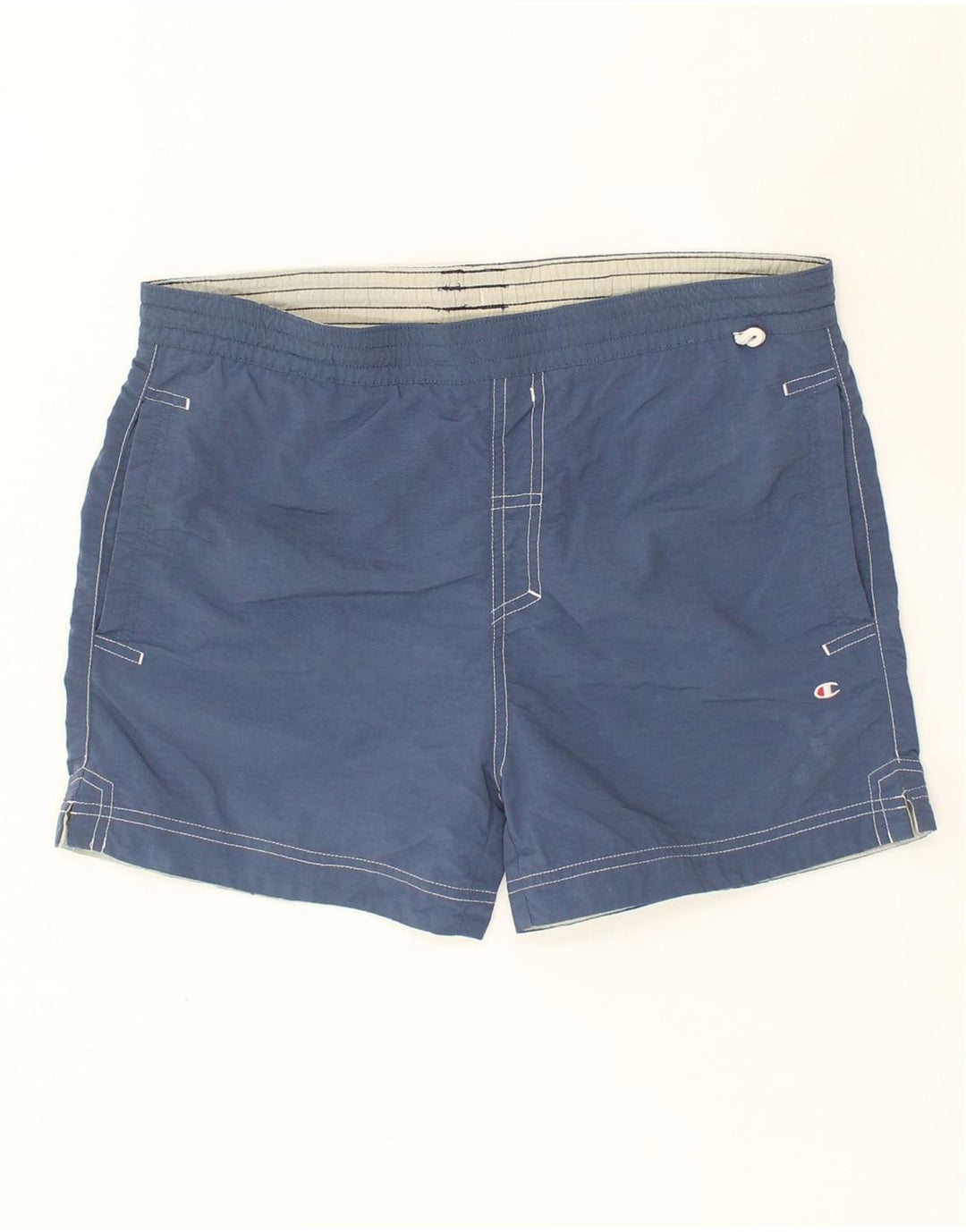 CHAMPION Boys Swimming Shorts 13-14 Years XL Navy Blue | Vintage Champion | Thrift | Second-Hand Champion | Used Clothing | Messina Hembry 