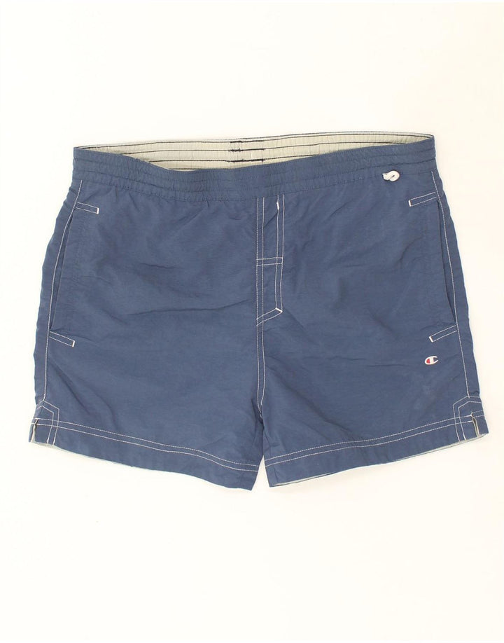 CHAMPION Boys Swimming Shorts 13-14 Years XL Navy Blue | Vintage Champion | Thrift | Second-Hand Champion | Used Clothing | Messina Hembry 