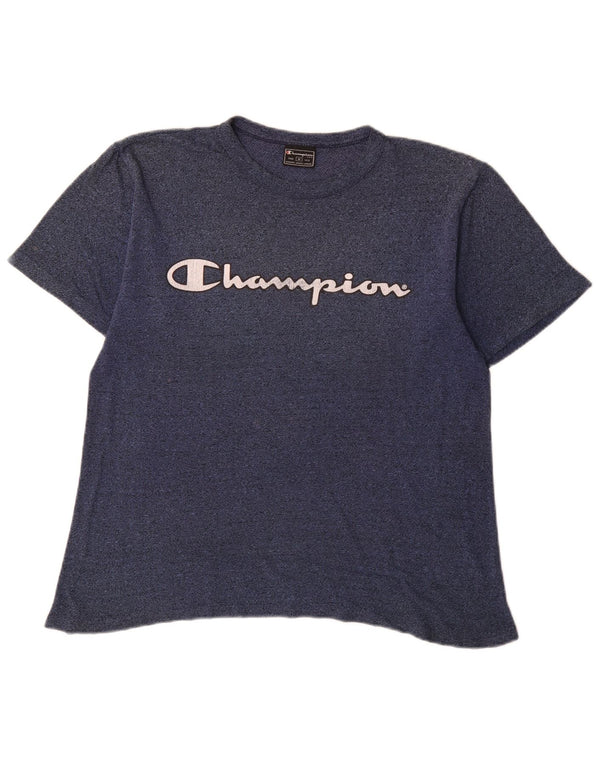 Camiseta masculina Champion Graphic Top Médio Algodão Azul Marinho