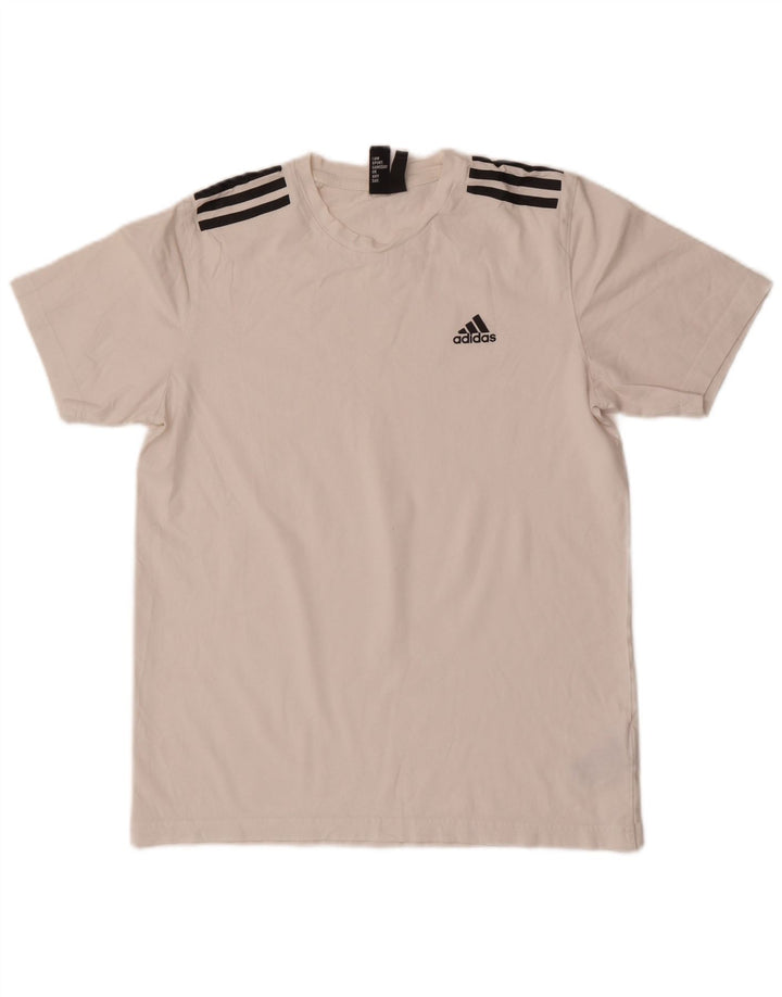 Adidas Mens T-Shirt Top Small White Cotton