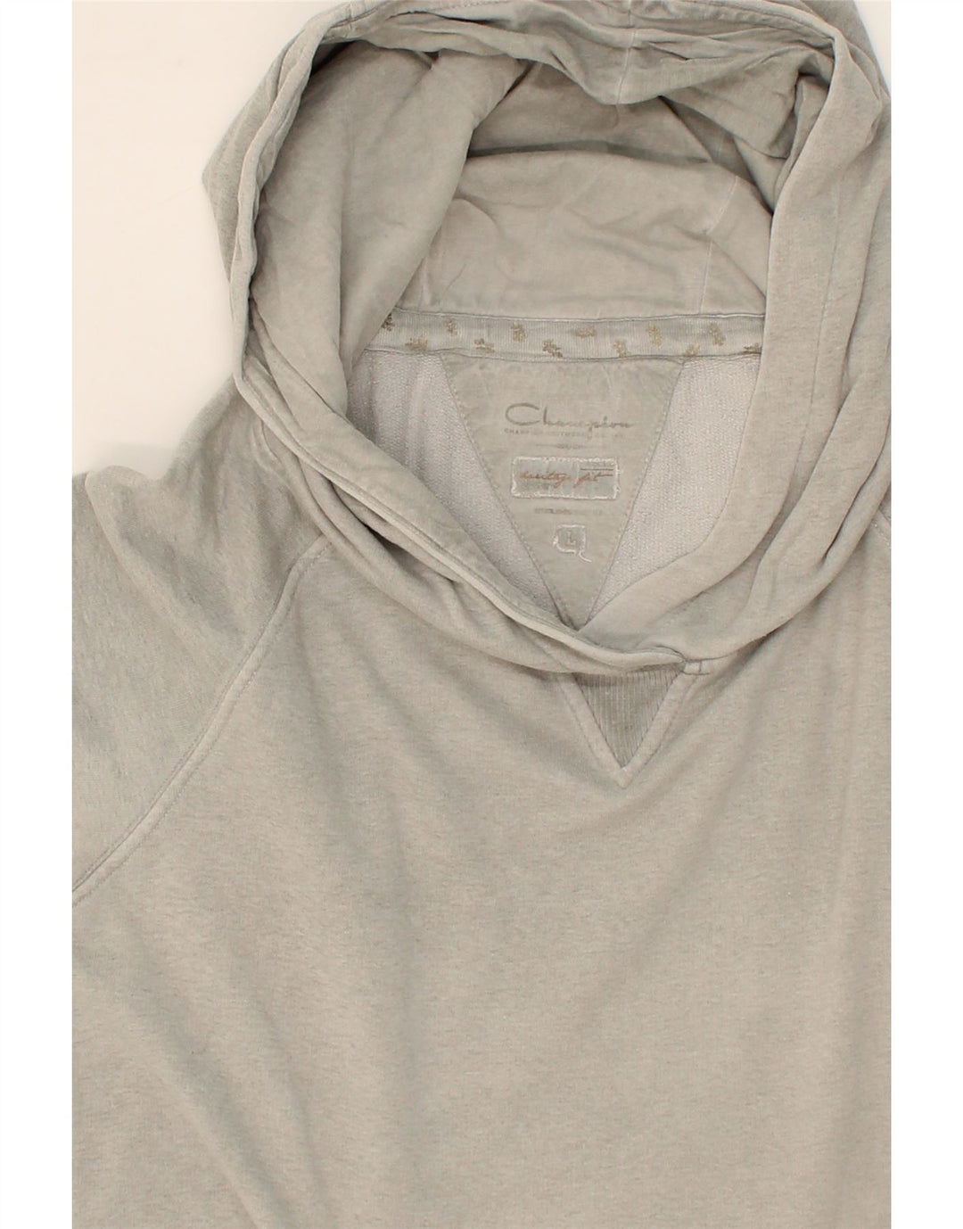 CHAMPION Womens Hoodie Jumper UK 14 Large Grey Cotton Vintage Champion and Second-Hand Champion from Messina Hembry 