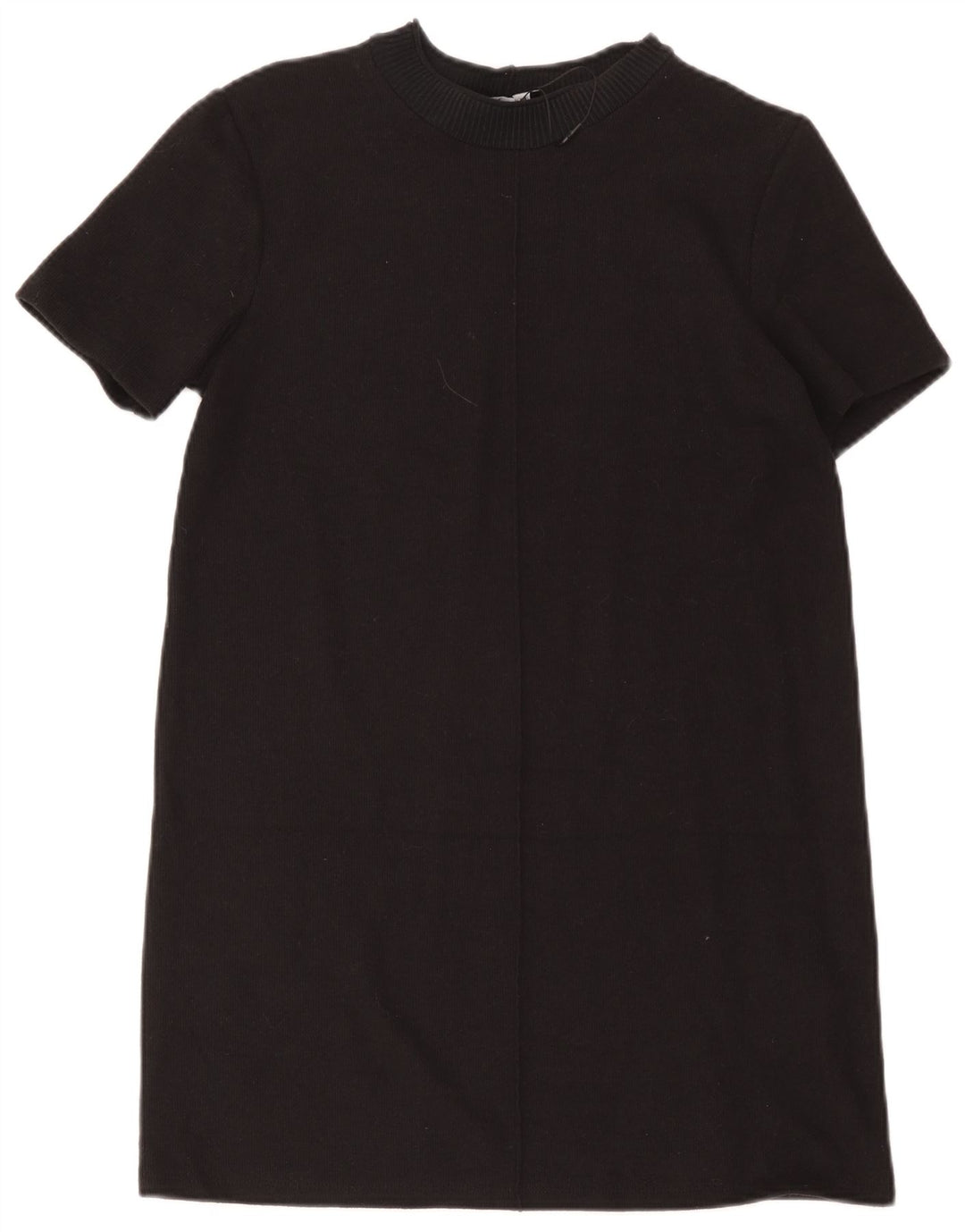Zara Womens Shift Dress UK 12 Medium Black Bomuld