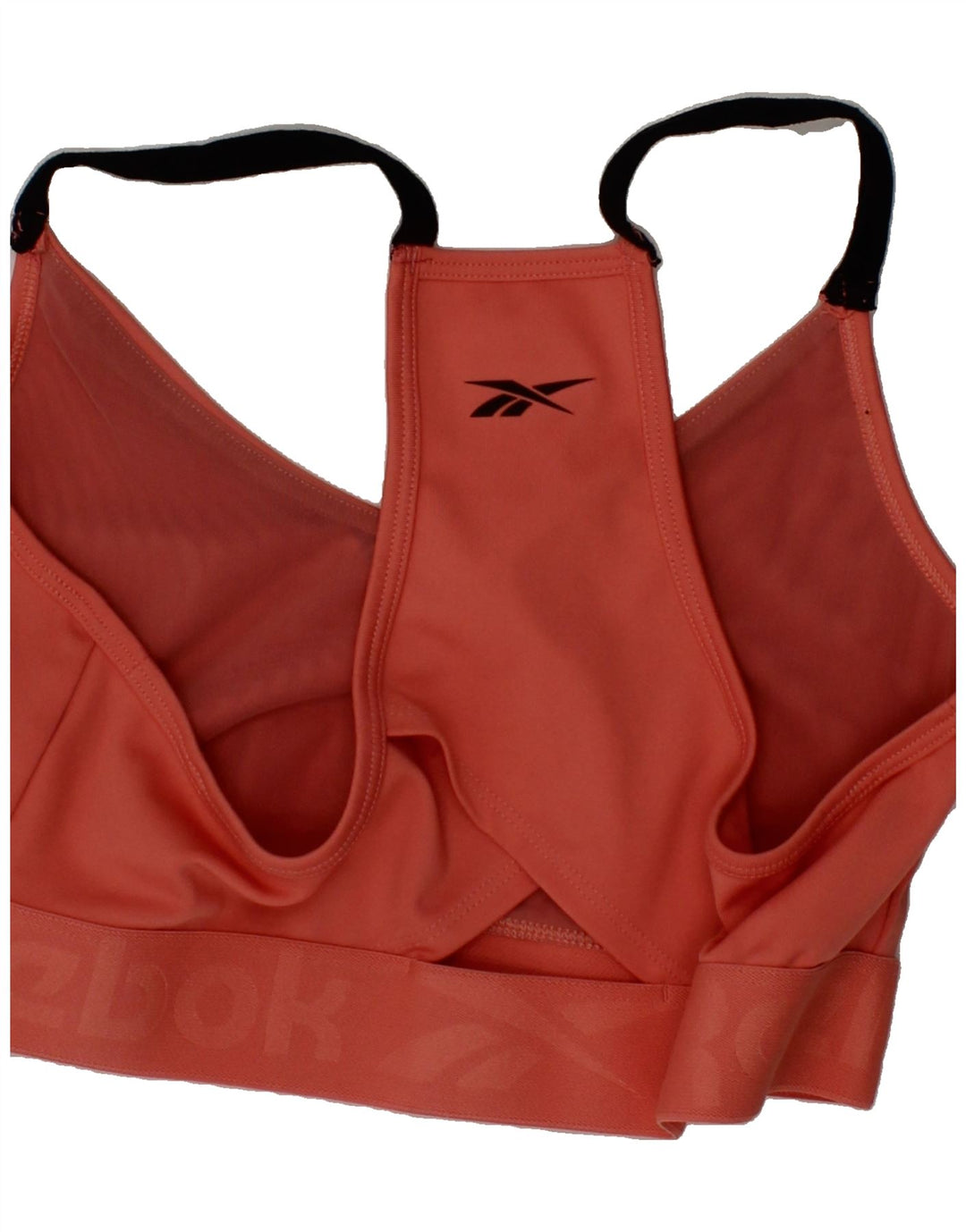 REEBOK Womens Graphic Sport Bra Top UK 12 Medium Pink Polyester Vintage Reebok and Second-Hand Reebok from Messina Hembry 