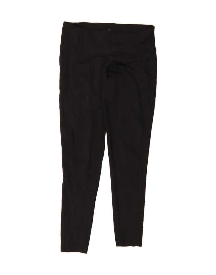 ADIDAS Womens Climalite Leggings UK 12/14 Medium  Black Polyester Vintage Adidas and Second-Hand Adidas from Messina Hembry 
