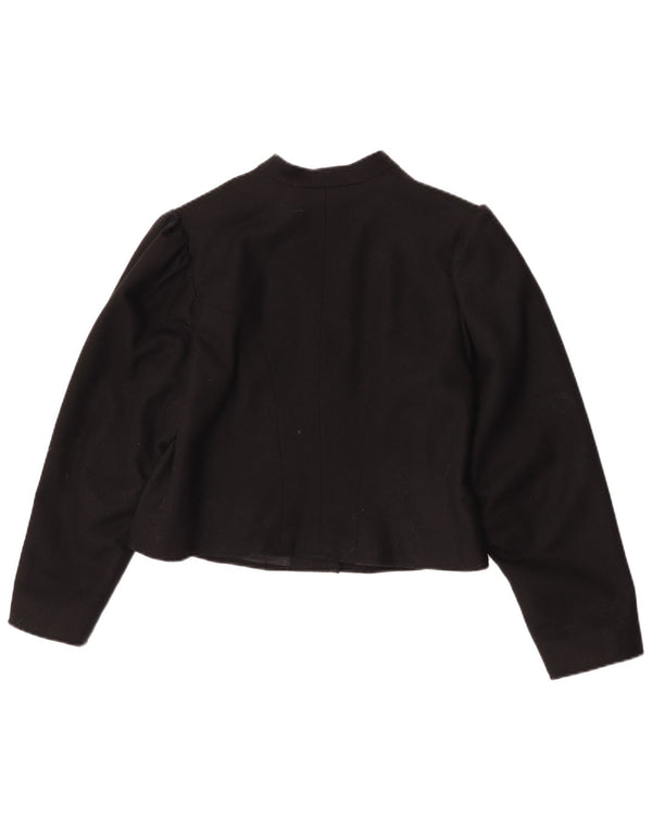 Vintage Damen Bolero Jacke UK 14 Medium Schwarz