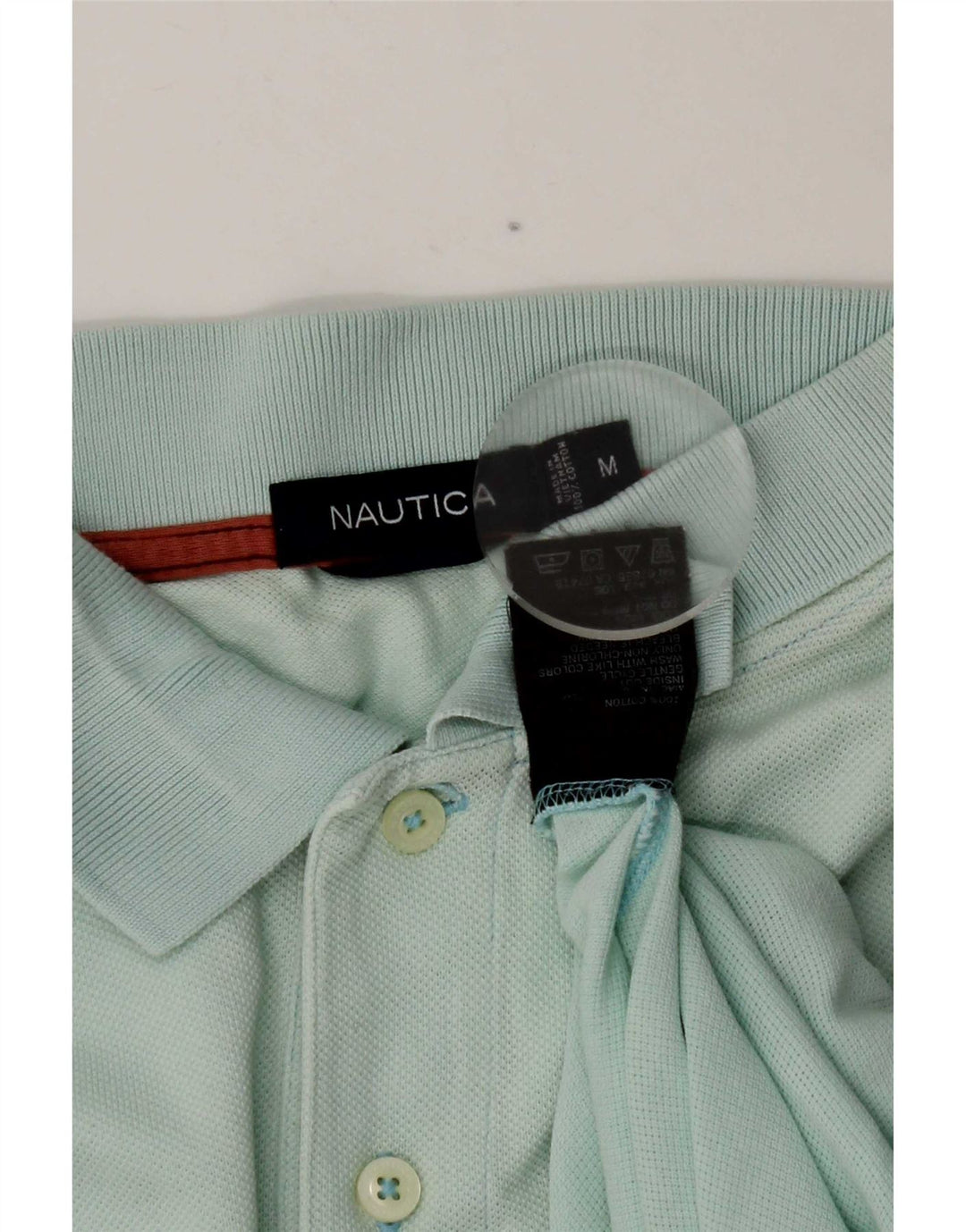 Nautica Mens Polo Shirt Medium Green Cotton