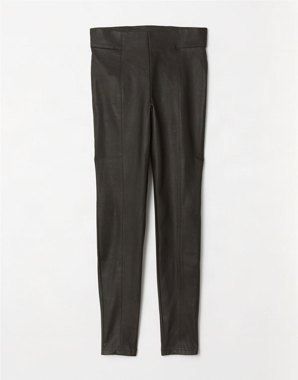 Marks & Spencer Legging en similicuir pour femme UK 12 Kaki moyen Polyester