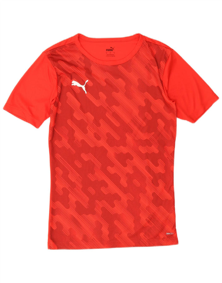 Puma Mens T-Shirt Top Small Red Geometric