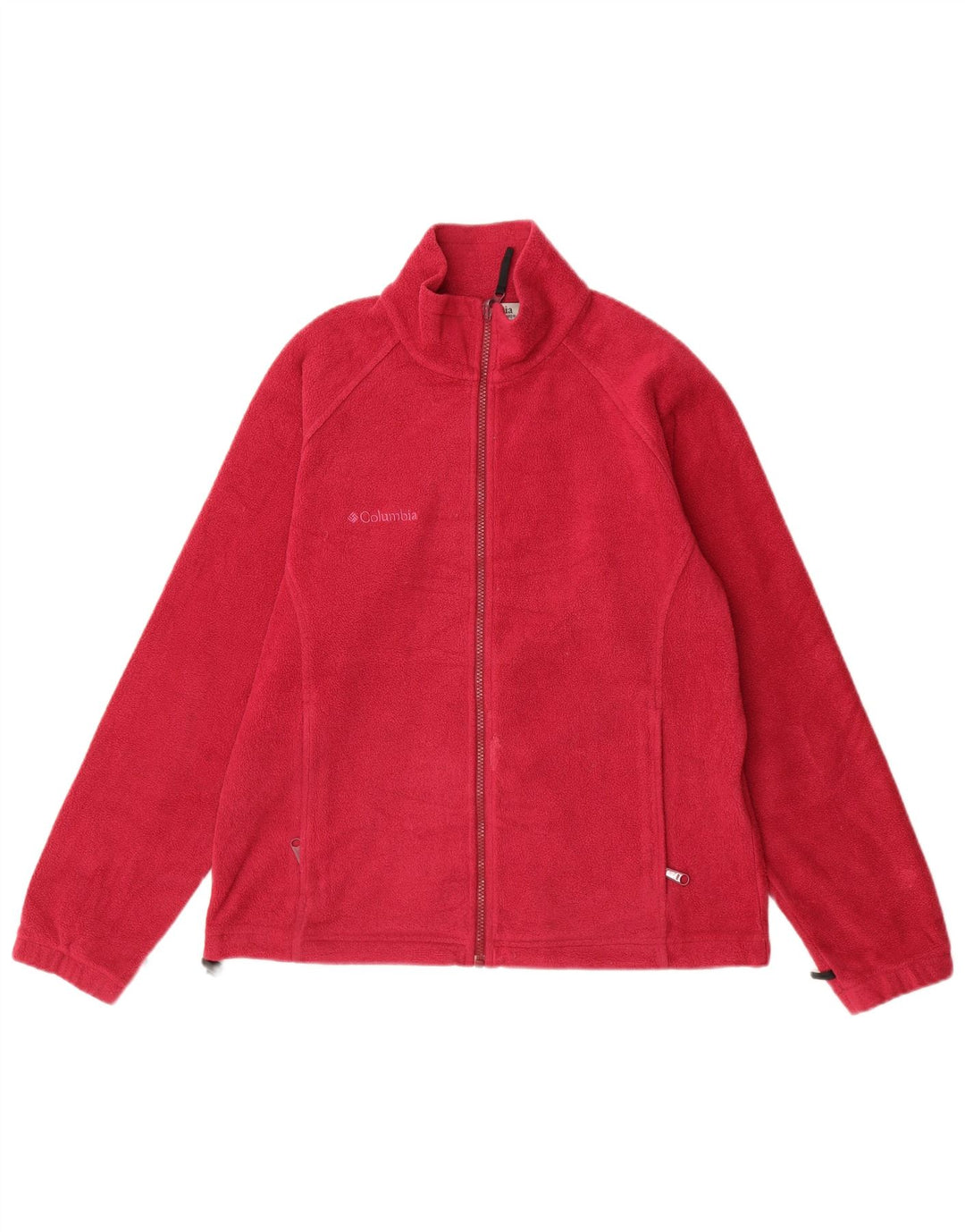 Columbia Womens Liner Fleece Jacket UK 14 Medium Red Polyester