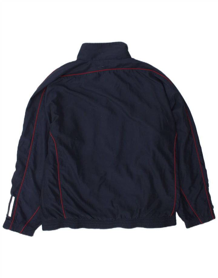 Adidas Mens Tracksuit Top Jacket UK 42/44 Large Navy Blue Polyester