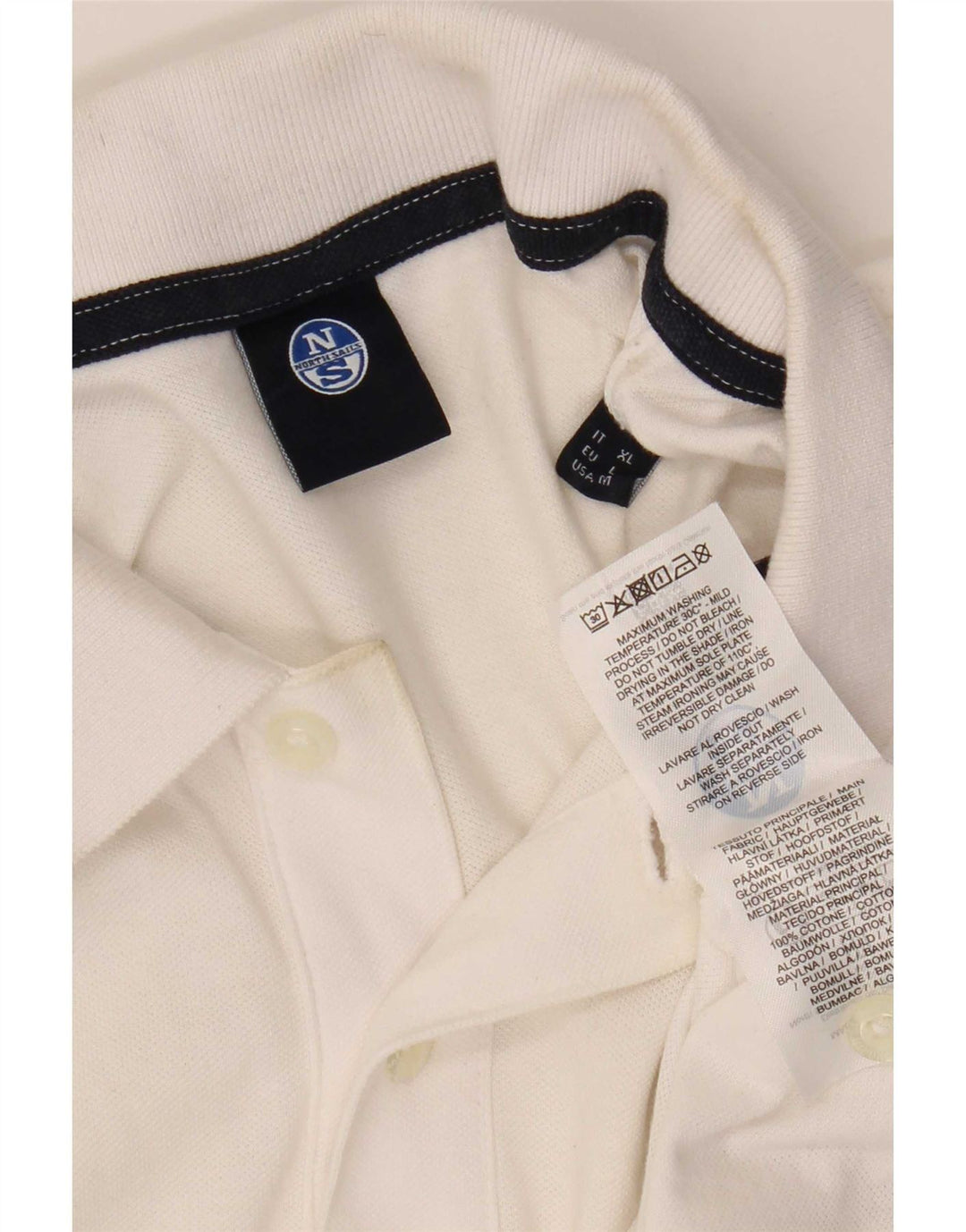 North Sails Herre Polo Shirt Stor Hvid Bomuld