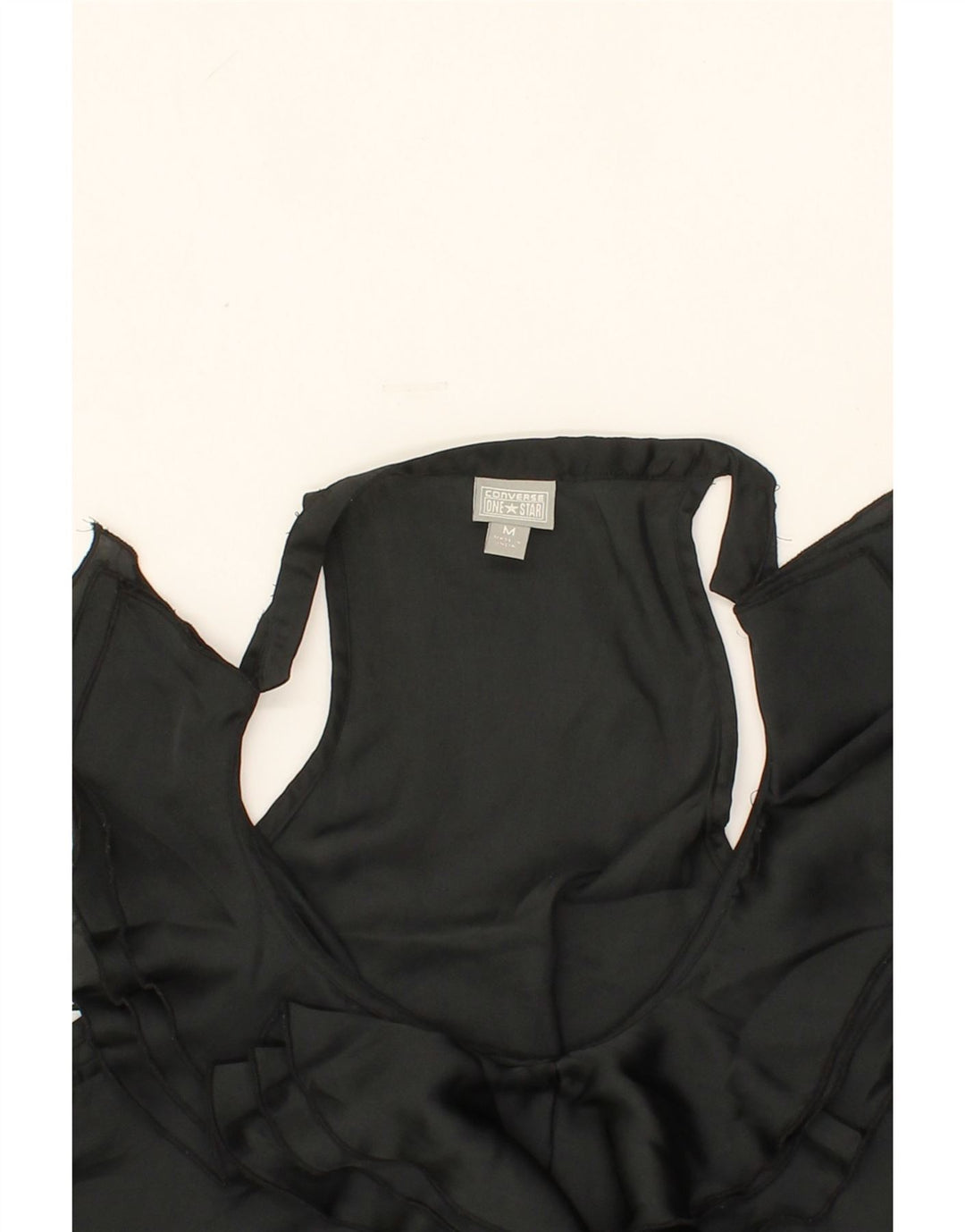 CONVERSE Womens Halter Dress UK 14 Medium Black Polyester Vintage Converse and Second-Hand Converse from Messina Hembry 