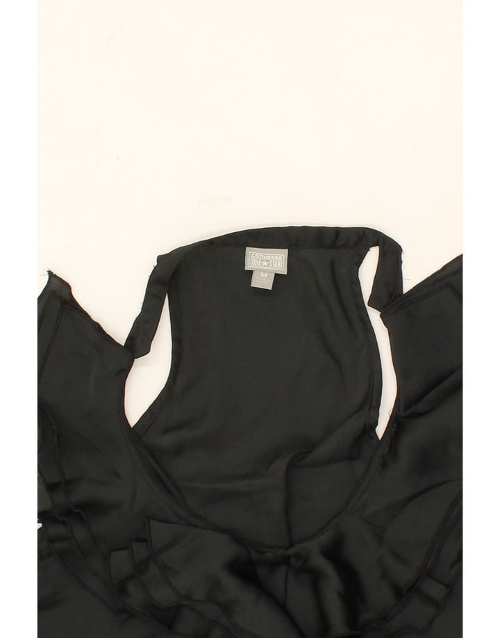 CONVERSE Womens Halter Dress UK 14 Medium Black Polyester Vintage Converse and Second-Hand Converse from Messina Hembry 