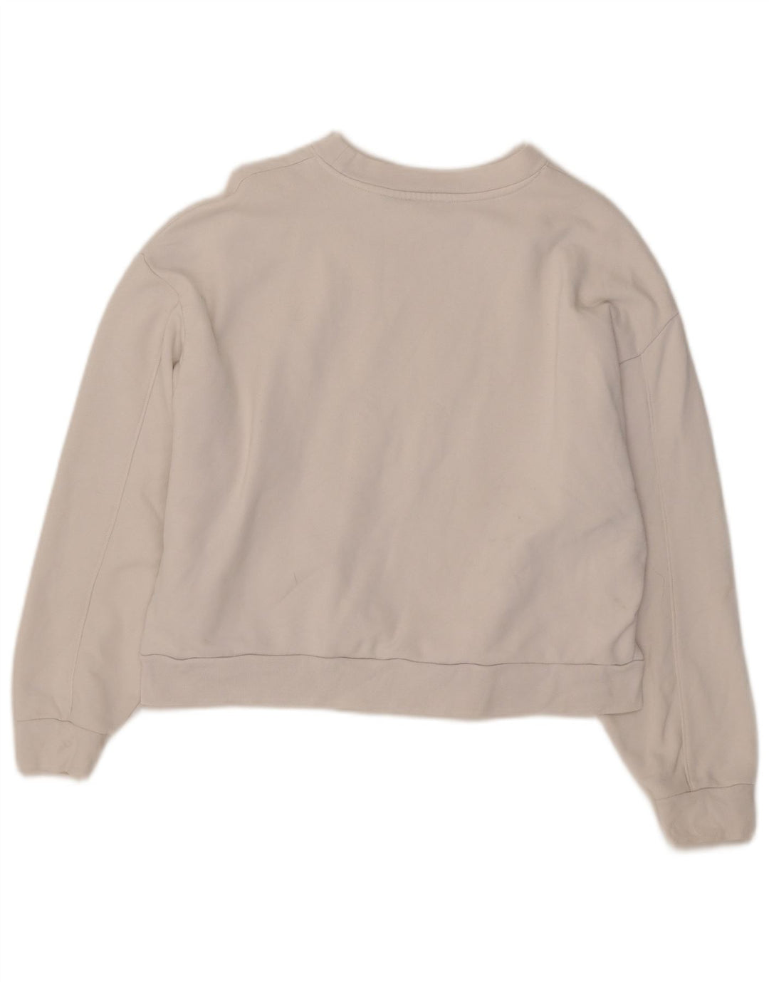 Levi's Womens Crop Graphic Oversized Sweatshirt Jumper UK 10 Small White