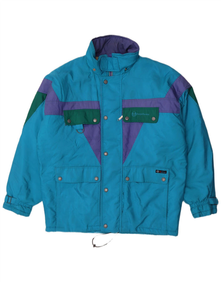 Sergio Tacchini Mens Ski Jacket UK 42 XL Blue Colourblock