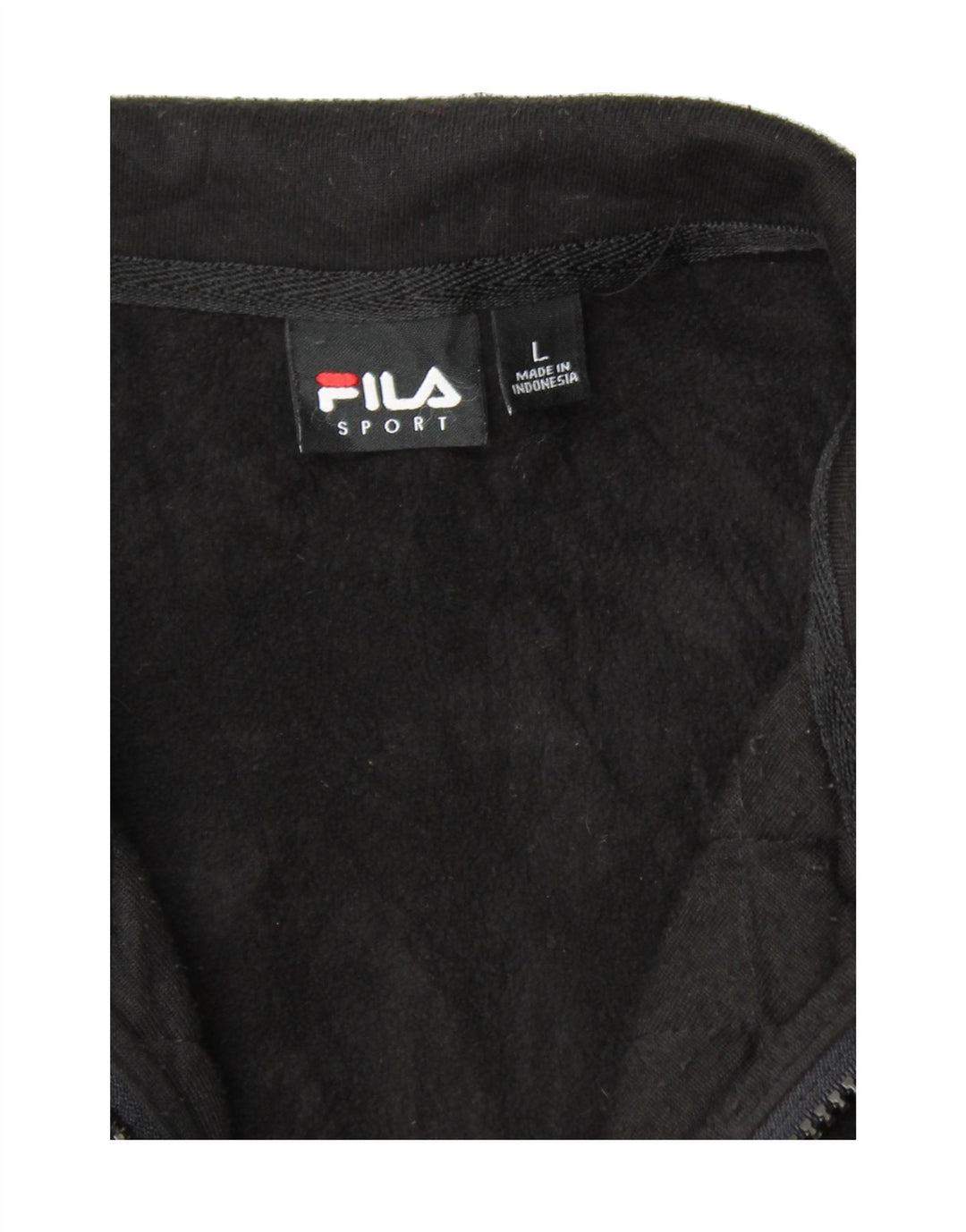 FILA Womens Tracksuit Top Jacket UK 14 Large Black Polyester Vintage Fila and Second-Hand Fila from Messina Hembry 