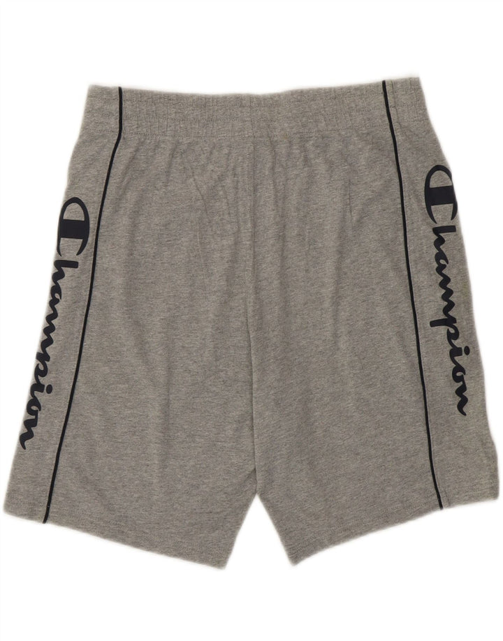 CHAMPION Mens Graphic Sport Shorts Small  Grey Vintage Champion and Second-Hand Champion from Messina Hembry 